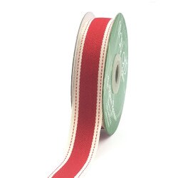 523-1-14N 1" Ribbon with Woven Stit