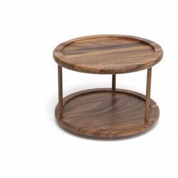 1302 10" Acacia 2 Tier Turntable