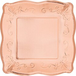 333402 10" Embossed Square Rose Go