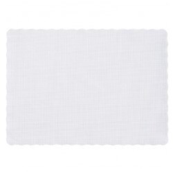 461618 10" x 14" White Scalloped Ed
