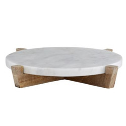 F2834 11" Natural Marble Tray and M