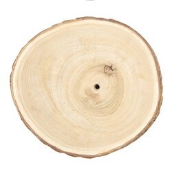 DA5393 12-3/4" Round Paulownia Wood