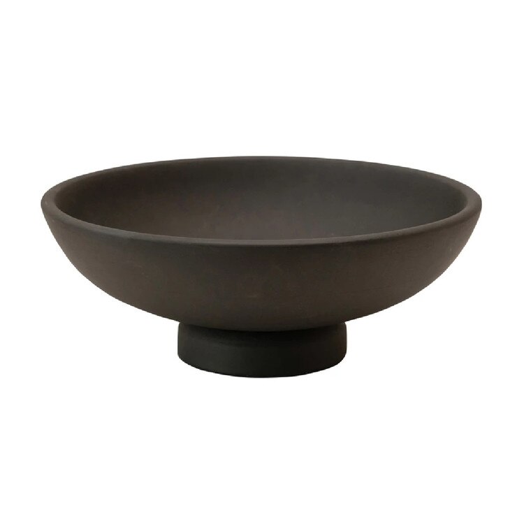 AH1721 12" Mango Wood Footed Bowl
