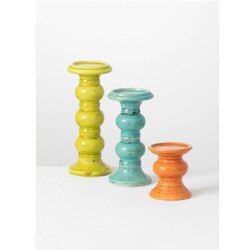 CM2344-L 12" Pillar Candle Holder-