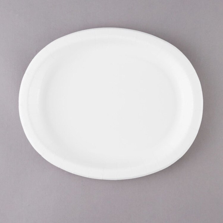 433272 12" x 10" White Oval Platter