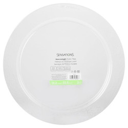347888 13" Clear Pebble Plastic Tra