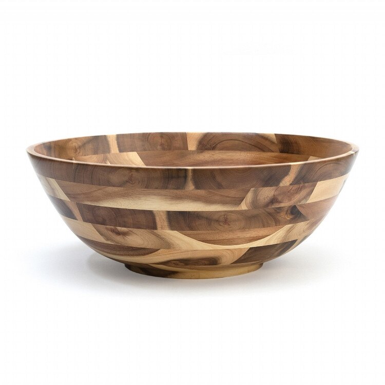 1184 13.75" Acacia Natural Footed R