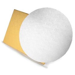 27-2214 14" Round White Foil Cake D