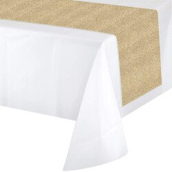333334 14" x 84" Gold Glitter Table