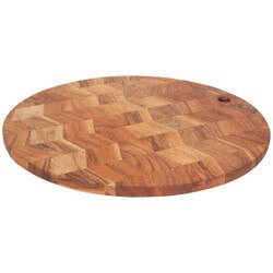 HSV2028D 16" Chevron Acacia Serving
