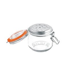 0025.841 17 oz Clip Top Jar w/Grate