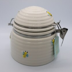 86958 19 oz Honeybee Bee Hinged Jar