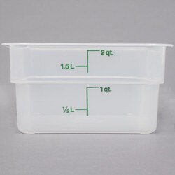 2SFSPP190 2 Qt. Square Translucent