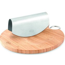 15021 2-pc Mezzaluna Bamboo Cutting