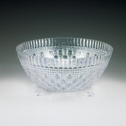 0115 2 qt. Crystal Cut Footed Bowl