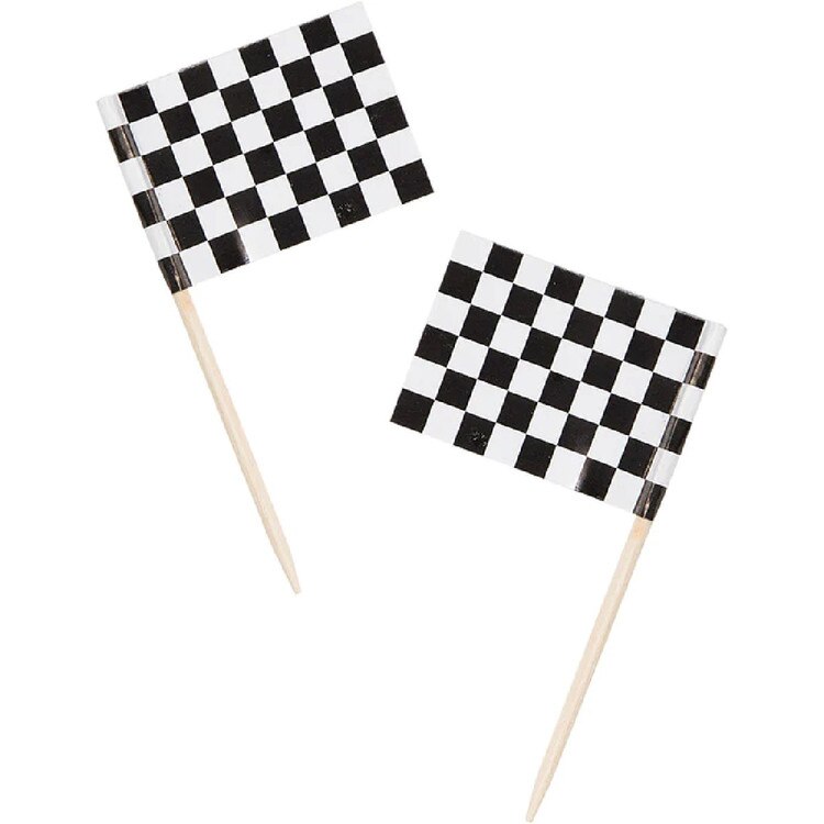 010223 2.5" B/W Check Race Picks