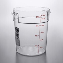 RFSCW22135 22 Qt. Clear Round Food