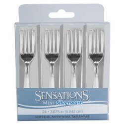 051923 24-pc Metallic Mini Forks