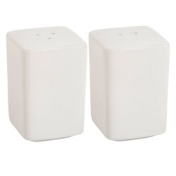 15413 3" White Square S&P Set