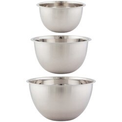 5205021 3-pc Matte Silver Mixing Bo