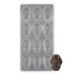 PC2082 3D Bunny Polycarbonate Choco