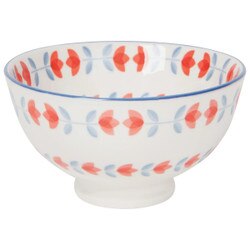 NBO2076D 4" Red Tulip Stamped Bowl