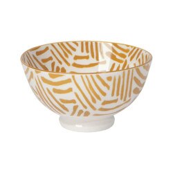 5042026 4" Stamped Bowl - Ochre Lin