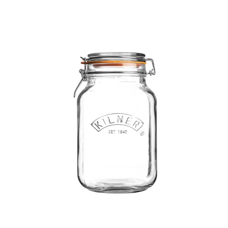 0025.512 51 oz Clip Top Square Jar