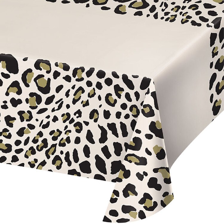 354595 54" x 102" Leopard Table Cov