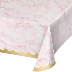 353966 54" x 102" Pink Marble Table