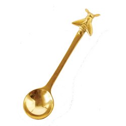 DA6529 5"L Brass Spoon w/ Bee