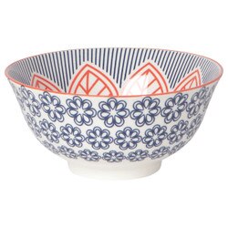 5043017 6" Red Floral Stamped Bowl