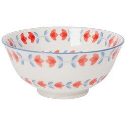 NBO2044D 6" Red Tulip Stamped Bowl