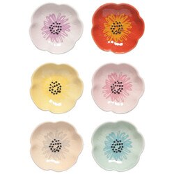 L140001 6-pc Flower Pinch Bowl