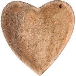 AH0295 6.25" Heart Mango Wood Bowl