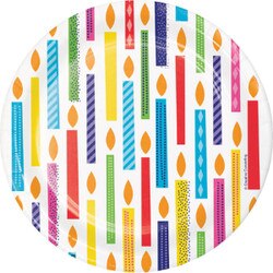 339854 7" Bright Birthday Paper Pla