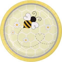 339887 7" Bumblebee Baby Paper Plat