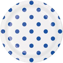 337059 7" Dots & Stripes Paper Plat