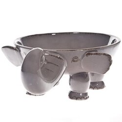 77516 8" Gray Elephant Bowl w/Feet