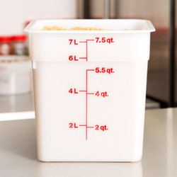 8SFSP148 8 Qt. White Poly Food Stor