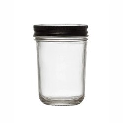 DF6230 8 oz. Glass Jar with Black M