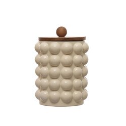 DF7933 8.25" Stoneware Canister w/L