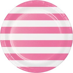 337050 9" Dots & Stripes Paper Plat