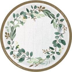 346143 9" Eucalyptus Green Paper Pl