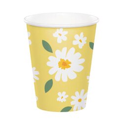 372468 9 oz Sweet Daisy Paper Cup