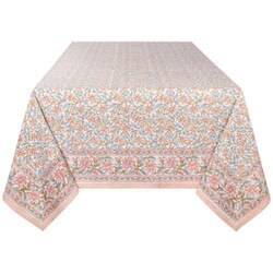 1057013 90" Block Print Meadow Tabl