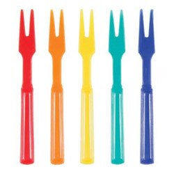 01452 Assorted Color Cocktail Forks