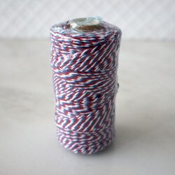 412-44 Baker's Twine - Red/White/Bl
