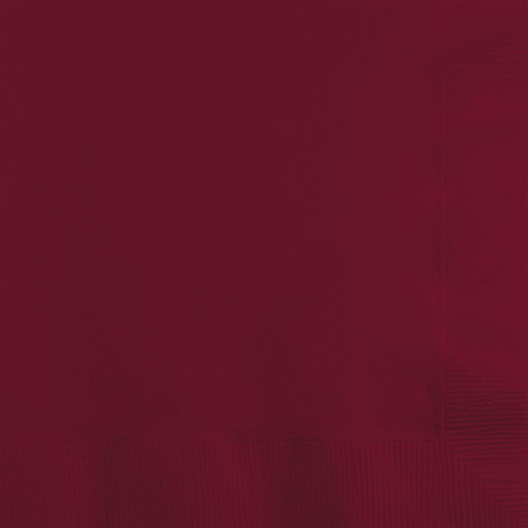 Solid Beverage Napkins burgundy
