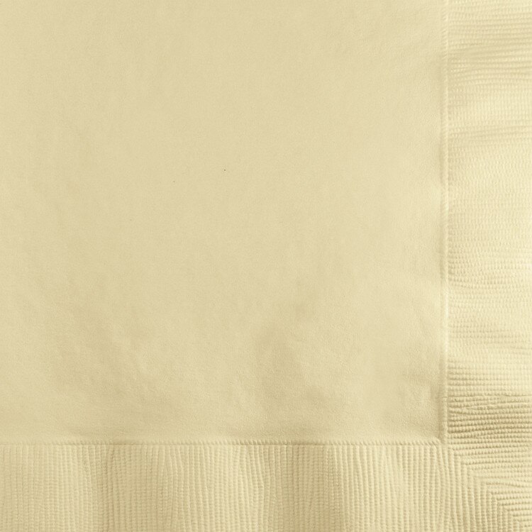 Solid Beverage Napkins ivory
